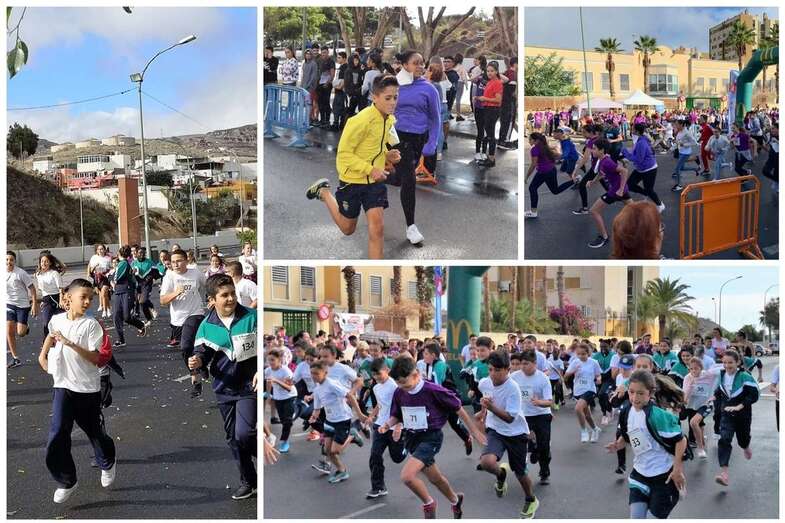 Imágenes de la carrera solidaria de este viernes en el Valle de Jinámar (Foto TA)